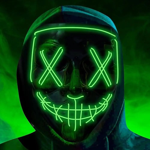 Halloween mask purge led - purge, green