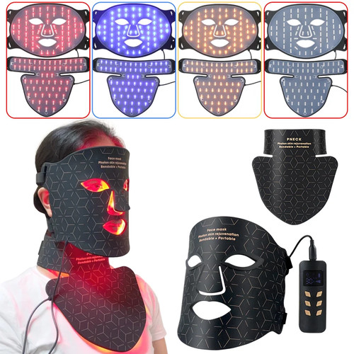 Silicone led face mask - face, for
